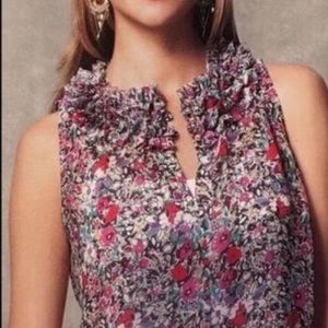 Cabi 355 Liberty Floral Sheer Sleeveless Top